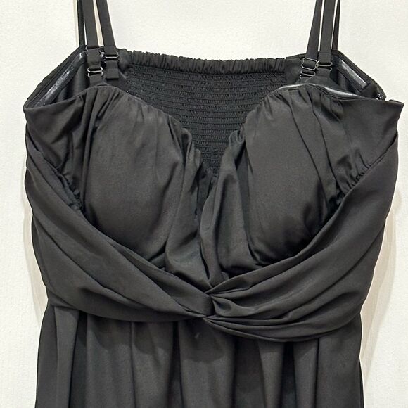 Jessica Simpson Black Formal Maxi Dress Removed Straps Size 14W - Picture 5 of 8